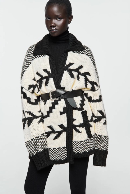 Zara Jacquard Cardigan