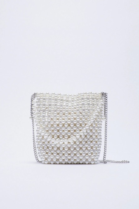 Zara Pearl Mini Bucket Bag